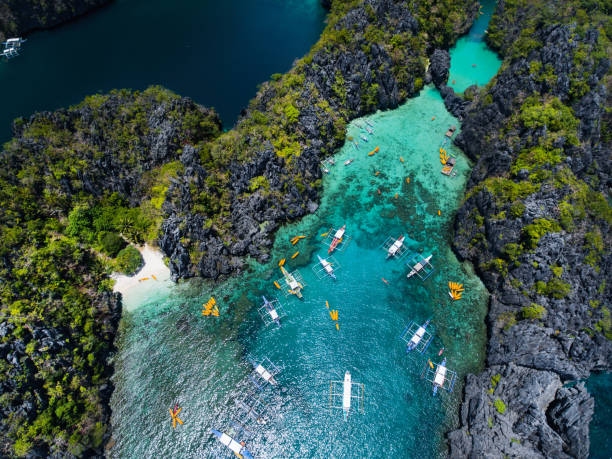 Awesome small lagoon in El Nido Palawan Philippines