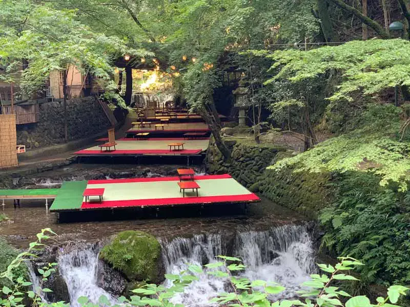 kyoto traditional garden view lunch